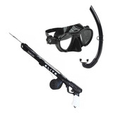 Kit Arbalete Divecom 16mm Máscara Snorkel Fun Dive Pesca Sub