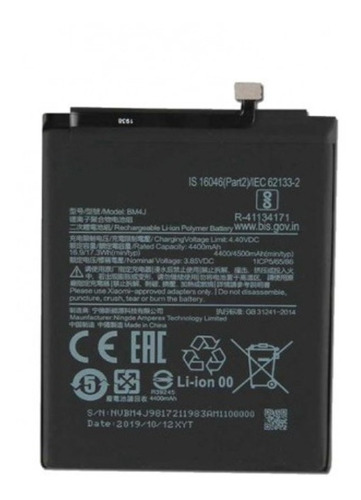 Pila Batería Compatible Xiaomi Note 8 Pro, Bm4j, 4400mah 