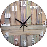 Reloj De Pared-madera-vintage-patinado-colores-fabricantes