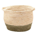 Cesto Decorativo 35x31cm Em Fibra Natural 1 Unidade 