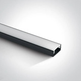 Canaleta Sobrepor Slim Aluminio Preto Para Fita Led 2 Metros