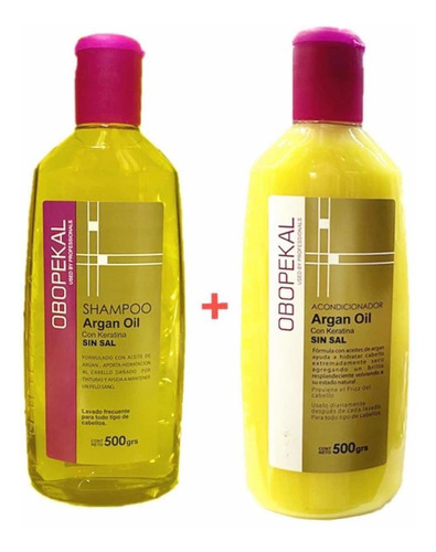 Pack Shampoo + Acondicionado Argan Obopekal 500ml