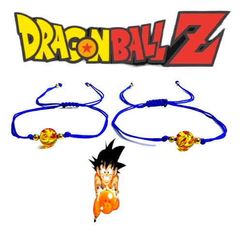 Dúo Pulseras Dragon Ball Z Gokú Esferas Dragón Pareja Regalo