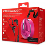 Isound Wireless Audio Kit Parlante + Audifono Rosado 6919