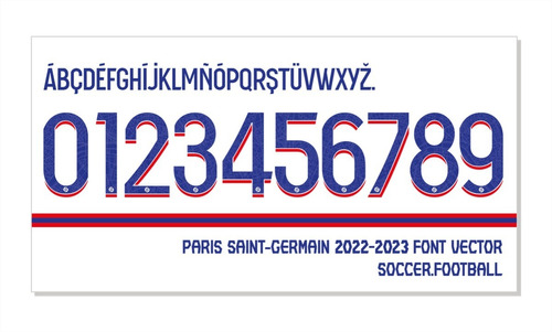 Tipografía Psg Liga Francia 2022-2023 Archivo Ttf, Eps