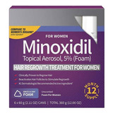 Minoxidil Kirkland 5% Espuma / Foam 6 Meses Para Mujer