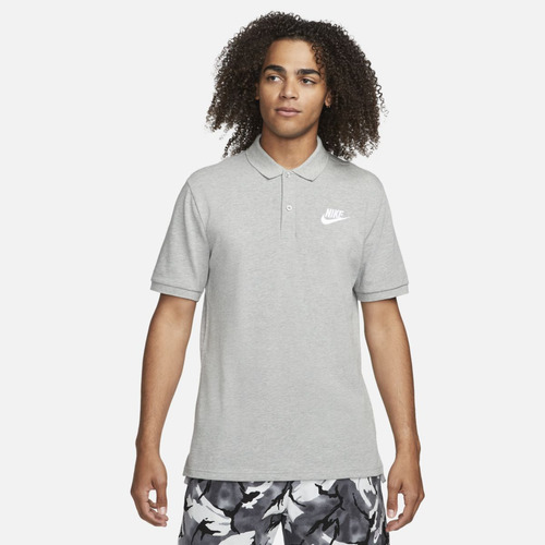 Polo Para Hombre Manga Corta Nike Sportswear Gris 