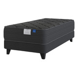 Cama Europea Top Grafito Black Flex 1,5 Plazas