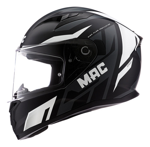 Casco Cerrado Integral Mac 825 Joy Gris Mate