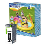 Combo Pileta Inflable + Inflador Manual 30 Bestway Play Pool