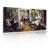 Quadro Mosaico 120x60cm Mob938 3pçs Barber Shop Mdf3mm