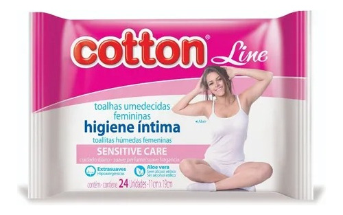 Toalha Lenço Umedecido Feminino Higiene Intima C/ 24uncotton