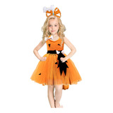 Vestido De Fiesta De Halloween De Niña Con Tutú Y Diadema