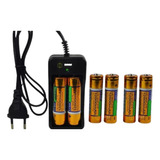 6 Bateria Recarregável 18650 12800mah 3.7v + Carregador Novo