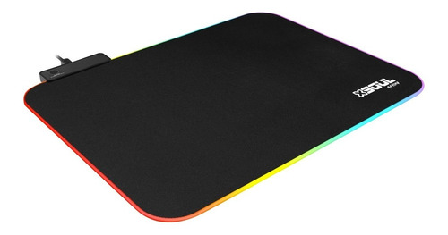 Mouse Pad Gamer 36 X 26cm 15 Efectos Luces Led Rgb Cable Usb Color Negro