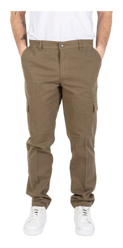 Pantalon Hombre Cargo Gabardina Elastizada Olegario