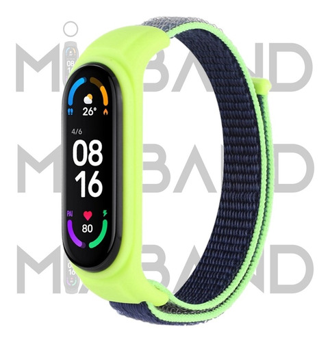 Pulsera Malla Para Reloj Mi Band 3 4 5 Band 6 7 Nylon Velcro