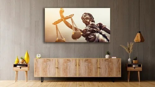 Cuadro Moderno Canvas Justicia Oficina 70x140cm