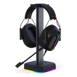 Soporte Base Para Auriculares Diademas Gamer Con Luz Rgb Usb