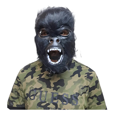 Máscara Gorila Con Pelo Para Adulto Haloween Blanco Gorila | MercadoLibre
