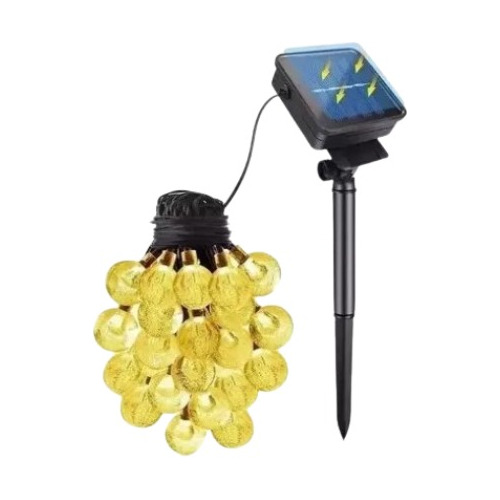 Guirnalda De Luces Solar 10m 50 Foco Exterior Jardin 8 Modos