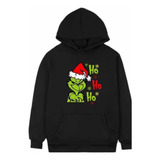 Hoodie Saco Buzo Con Capota Diseño Grinch Hohoho Unisex Adul