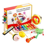 Set De 8 Instrumentos Musicales Juguete De Madera Montessori