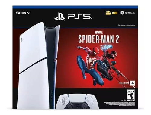 Playstation 5 Slim 1tb Spiderman 2 Digital | 2 Joysticks