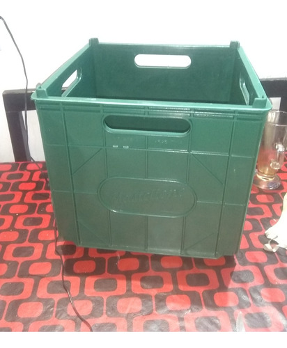Cajón Plástico Apilable Lácteo Ideal Reciclado Verde Usado