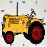 3drose Dpp__2 Reloj De Pared Grande Con Tractor Naranja, 13 