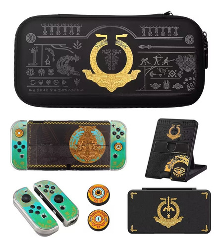 Kit De Funda Zelda Con Accesorios Para Nintendo Switch Oled