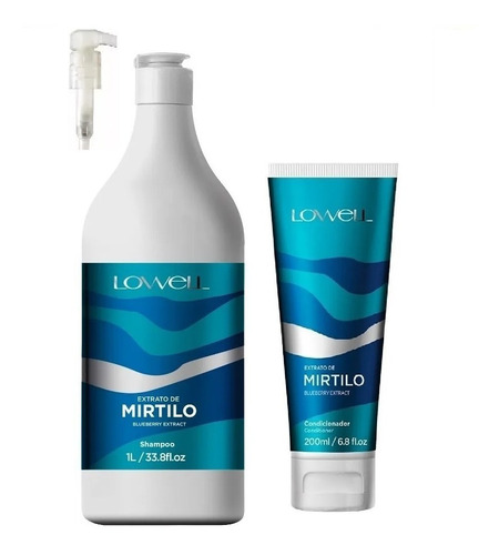Lowell Extrato De Mirtilo Shampoo 1lt E Condicionador 200ml