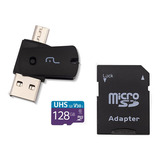 Kit 4 Em 1 Cartão De Memoria E Adaptador Usb/sd 128gb Mc153