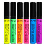 6 Mascaras Fluorescentes Coloridas, Voluminizadoras Y Alarga