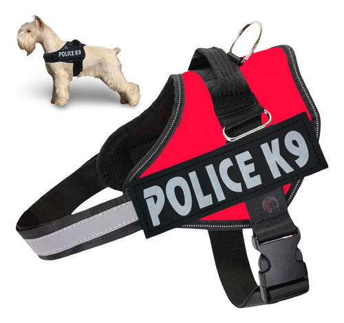 Coleira Peitoral Pet Ajustável Cachorro Médio Porte Policia