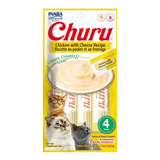 Snack Para Gato Cremoso Inaba Churu Pollo Y Queso 14 Gr