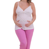 Pijama Embarazo Musculosa Pantalón Maternal Wassarette 32607