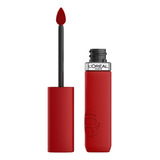 Labial Liquido Infaillible Le Matte Resistance L'oréal Paris Acabado Mate Aterciopelado Color 420 Le Rouge Paris