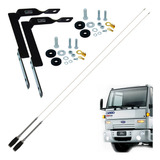 2 Antena Inox Px 1,40mts Alongador 15cm Ford Cargo Parafusos