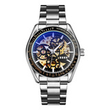 Reloj Hombre Burk 9194 Original Eeuu Automatico Elegante Color De La Malla Plateado