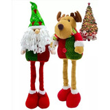 Pack 2 Patas Largas Navidad Monos Pascueros Peluche