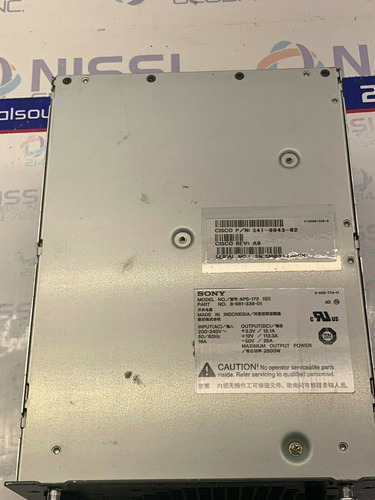 Sony Aps-172 Power Supply  2800w Cisco P/n: 341-0043-02 Uuv
