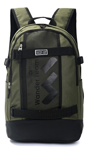 Mochila De Espalda 18'' Wanderlust Wander Team 34840 841 842 Color Verde Diseño De La Tela Liso