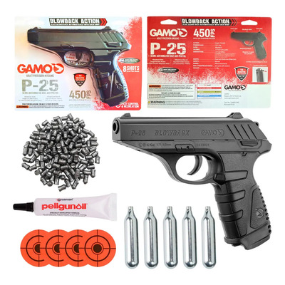 Pistola Co2 Pellets Lubricante Gamo P-25 .177 (4.5mm) Xchw P Negro 4.5 Mm | Envío gratis
