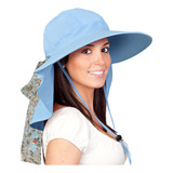 Sombreros De Sol Para Mujer, Solapa Para El Cuello, Ala Uv,