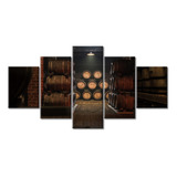 Alcohol Warehouse - Lienzo Decorativo Para Pared, Barriles .