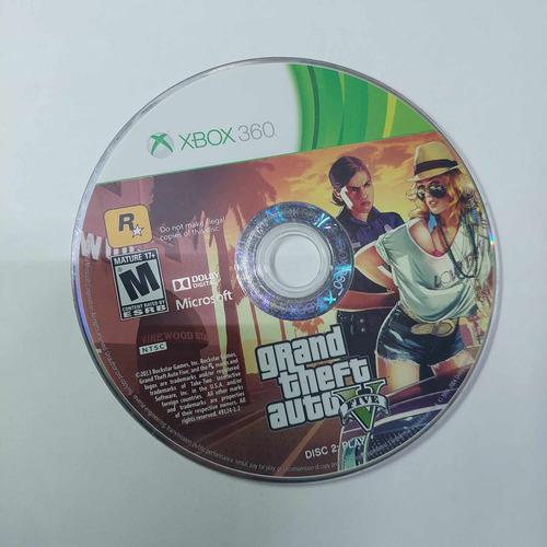 Grand Theft Auto V Xbox 360 Físico (solo Disco)
