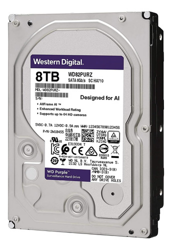 Hdd 8tb Western Digital Purple 5400 Rpm 256mb / Wd84purz
