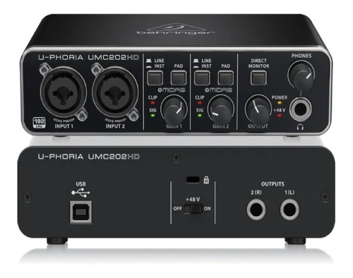 Interface De Audio Behringer U-phoria Umc202hd