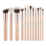 Set 12 Brochas Para Ojos Y Rostro Pelo Mixto Beili